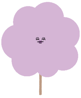 むらさき色のわたあめ