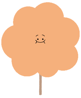 オレンジ色のわたあめ
